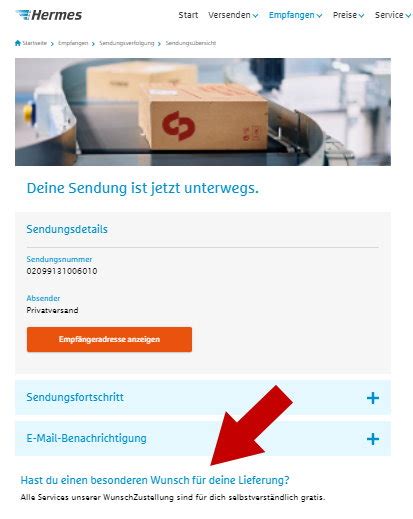 hermes warum zustellung nicht ändern|hermes paket umleiten.